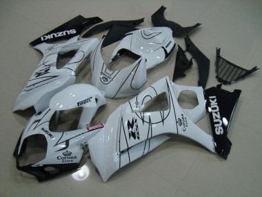 Blanc Corona Carénage Suzuki GSXR 1000 K7 2007-2008
