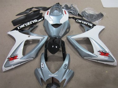 Blanc Gris Carénage Suzuki GSXR 600 K6 2006-2007