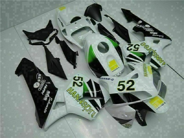 Blanc Jaune Vert 52 Carénage Honda CBR 600 RR 2005-2006 Blanc Jaune Vert 52 Carénage Honda CBR 600 RR 2005-2006