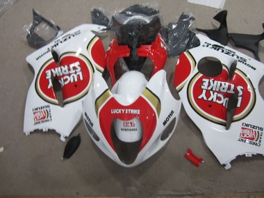 Blanc Lucky Strike Motul Carénage Suzuki GSXR 1300 Hayabusa 1996-2007