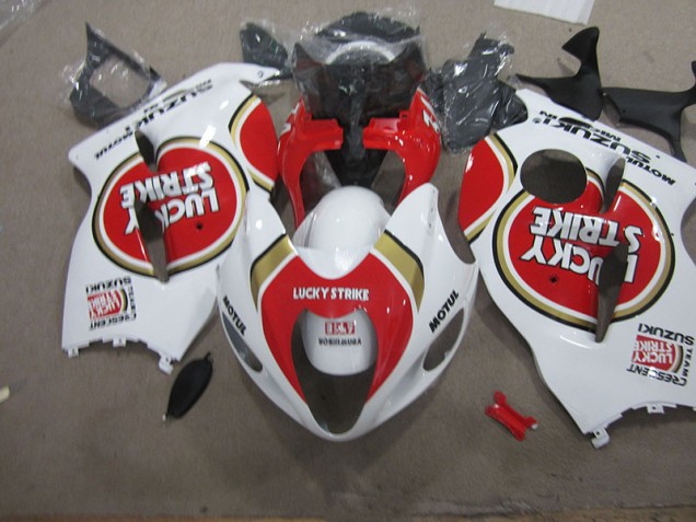 Blanc Lucky Strike Motul Carénage Suzuki GSXR 1300 Hayabusa 1996-2007 Blanc Lucky Strike Motul Carénage Suzuki GSXR 1300 Hayabusa 1996-2007