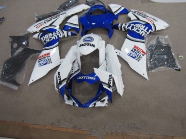 Blanc Lucky Strike Motul Carénage Suzuki GSXR 750 K11 2011-2024