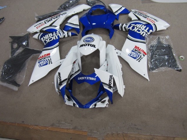Blanc Lucky Strike Motul Carénage Suzuki GSXR 750 K11 2011-2024 Blanc Lucky Strike Motul Carénage Suzuki GSXR 750 K11 2011-2024