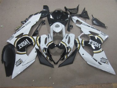 Blanc Lucky Strike Noir Motul Carénage Suzuki GSXR 1000 K5 2005-2006