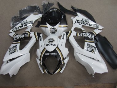 Blanc Lucky Strike Noir Motul Carénage Suzuki GSXR 1000 K7 2007-2008