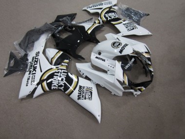 Blanc Lucky Strike Noir Motul Carénage Suzuki GSXR 750 K11 2011-2024