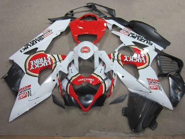 Blanc Lucky Strike Rouge Motul Carénages Suzuki GSXR 1000 K5 2005-2006