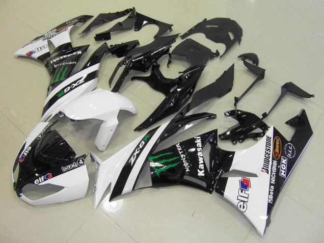 Blanc Monster Carénage Kawasaki ZX6R 2009-2012 Blanc Monster Carénage Kawasaki ZX6R 2009-2012