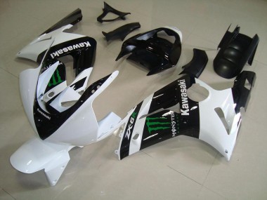 Blanc Monster Carénages Kawasaki ZX6R 2003-2004