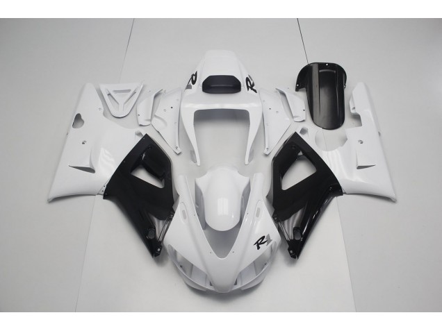 Blanc Nacré Noir Carénage Yamaha R1 1998-1999 Blanc Nacré Noir Carénage Yamaha R1 1998-1999