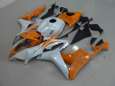 Blanc Nacré Orange Carénage Honda CBR 600 RR 2007-2008