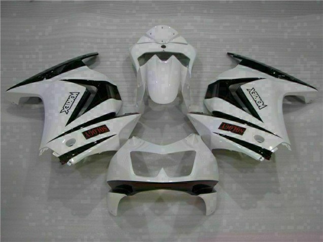 Blanc Noir Carénage Kawasaki EX250 2008-2012 Blanc Noir Carénage Kawasaki EX250 2008-2012