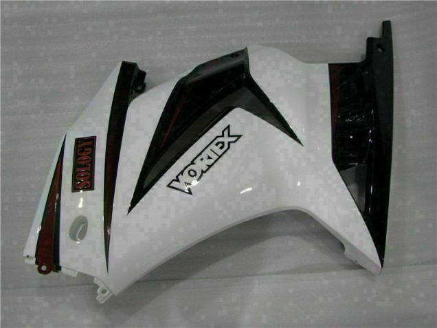 Blanc Noir Carénage Kawasaki EX250 2008-2012 Blanc Noir Carénage Kawasaki EX250 2008-2012