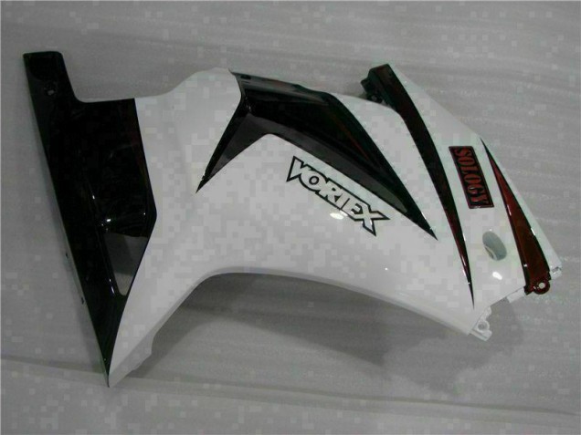 Blanc Noir Carénage Kawasaki EX250 2008-2012 Blanc Noir Carénage Kawasaki EX250 2008-2012