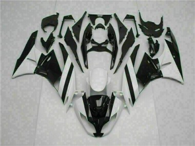 Blanc Noir Carénage Kawasaki ZX6R 2009-2012