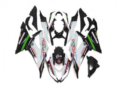 Blanc Noir Carénage Kawasaki ZX6R 2013-2018