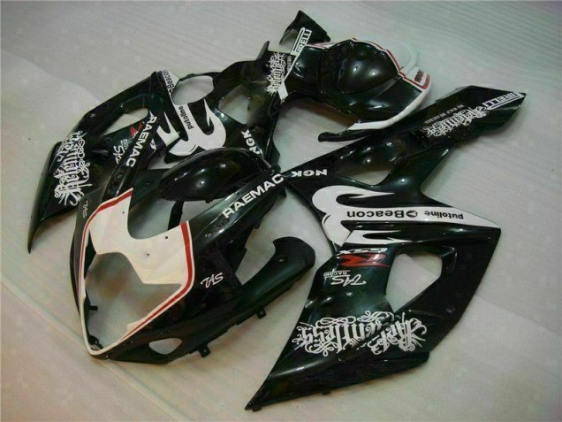 Blanc Noir Carénage Suzuki GSXR 1000 K5 2005-2006 Blanc Noir Carénage Suzuki GSXR 1000 K5 2005-2006