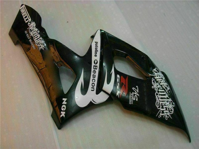 Blanc Noir Carénage Suzuki GSXR 1000 K5 2005-2006 Blanc Noir Carénage Suzuki GSXR 1000 K5 2005-2006