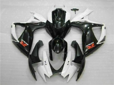 Blanc Noir Carénage Suzuki GSXR 600 / 750 K6 2006-2007