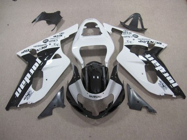 Blanc Noir Carénage Suzuki GSXR 600 K1 K2 K3 2001-2003