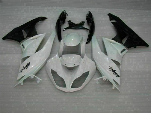 Blanc Noir Carénages Kawasaki ZX6R 2009-2012 Blanc Noir Carénages Kawasaki ZX6R 2009-2012