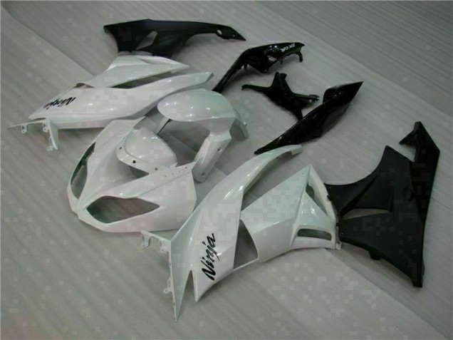 Blanc Noir Carénages Kawasaki ZX6R 2009-2012 Blanc Noir Carénages Kawasaki ZX6R 2009-2012