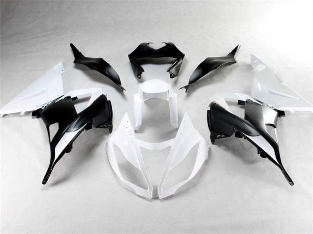 Blanc Noir Carénages Kawasaki ZX6R 2013-2018 Blanc Noir Carénages Kawasaki ZX6R 2013-2018