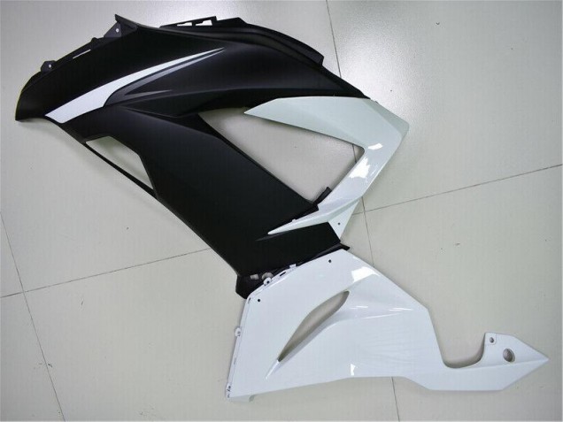 Blanc Noir Carénages Kawasaki ZX6R 2013-2018 Blanc Noir Carénages Kawasaki ZX6R 2013-2018