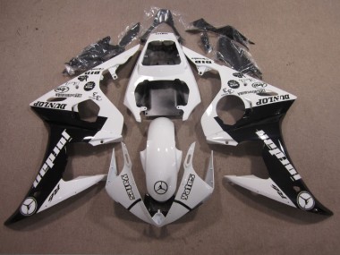 Blanc Noir Carénages Yamaha R6 2003-2005