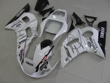 Blanc Noir Corona Carénage Yamaha R6 1998-2002