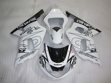 Blanc Noir Corona Extra Carénage Suzuki GSXR 600 K1 K2 K3 2001-2003