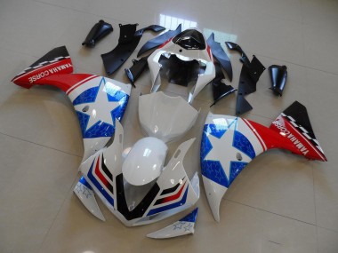 Blanc Noir Ducati Star Carénage Yamaha R1 2009-2011