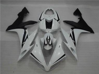 Blanc Noir Flamme Carénage Yamaha R1 2004-2006