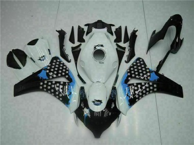 Blanc Noir Kit Carénages Complet Honda CBR 1000 RR 2008-2011