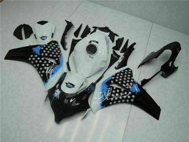 Blanc Noir Kit Carénages Complet Honda CBR 1000 RR 2008-2011 Blanc Noir Kit Carénages Complet Honda CBR 1000 RR 2008-2011