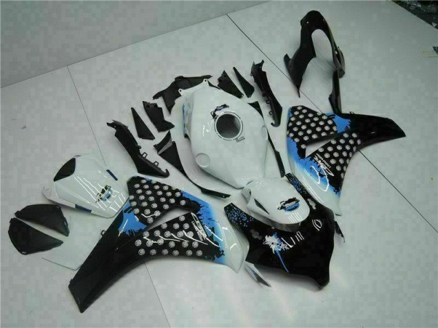 Blanc Noir Kit Carénages Complet Honda CBR 1000 RR 2008-2011 Blanc Noir Kit Carénages Complet Honda CBR 1000 RR 2008-2011