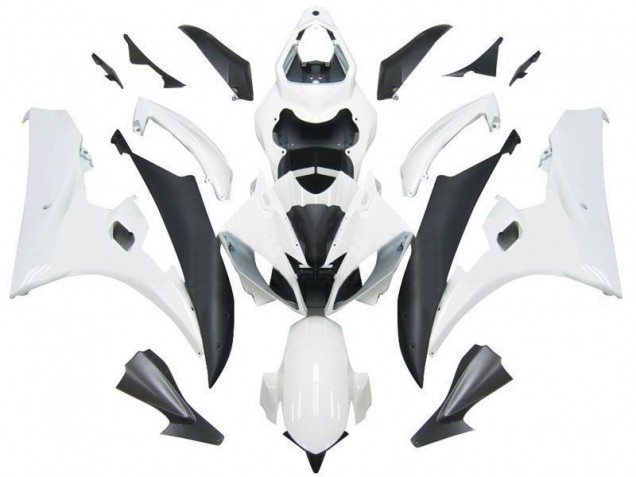 Blanc Noir Kit Carénages Complet Yamaha R6 2006-2007 Blanc Noir Kit Carénages Complet Yamaha R6 2006-2007