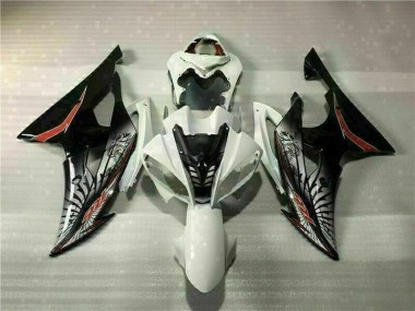 Blanc Noir Kit Carénages Complet Yamaha R6 2008-2016