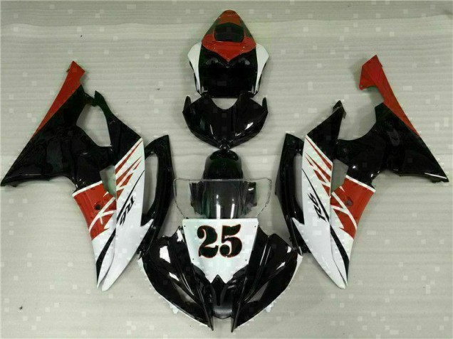 Blanc Noir Kit Carénages Yamaha R6 2008-2016 Blanc Noir Kit Carénages Yamaha R6 2008-2016