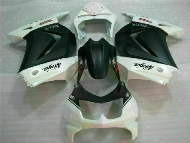 Blanc Noir Ninja 3M Carénage Kawasaki EX250 2008-2012 Blanc Noir Ninja 3M Carénage Kawasaki EX250 2008-2012