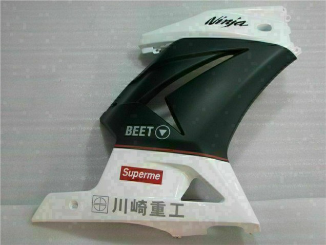 Blanc Noir Ninja 3M Carénage Kawasaki EX250 2008-2012 Blanc Noir Ninja 3M Carénage Kawasaki EX250 2008-2012