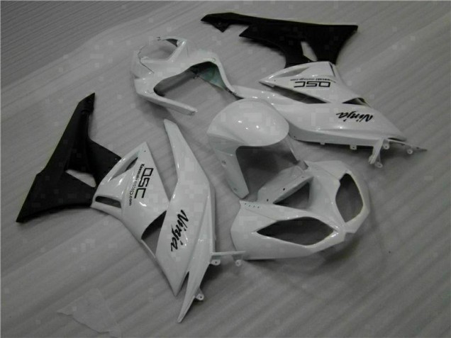 Blanc Noir Ninja Carénage Kawasaki ZX6R 2009-2012 Blanc Noir Ninja Carénage Kawasaki ZX6R 2009-2012