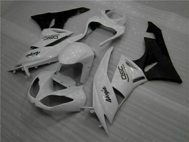 Blanc Noir Ninja Carénage Kawasaki ZX6R 2009-2012 Blanc Noir Ninja Carénage Kawasaki ZX6R 2009-2012