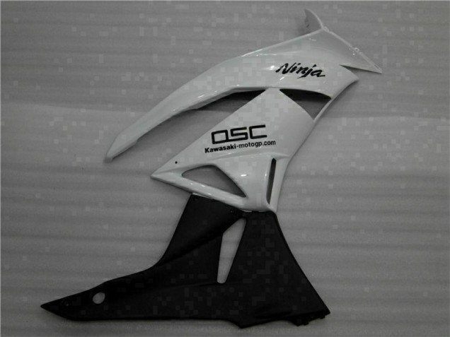Blanc Noir Ninja Carénage Kawasaki ZX6R 2009-2012 Blanc Noir Ninja Carénage Kawasaki ZX6R 2009-2012