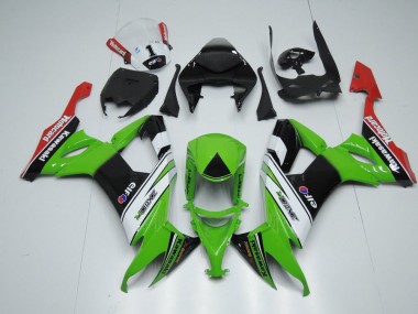 Blanc Noir et Vert Carénage Kawasaki ZX10R 2008-2010