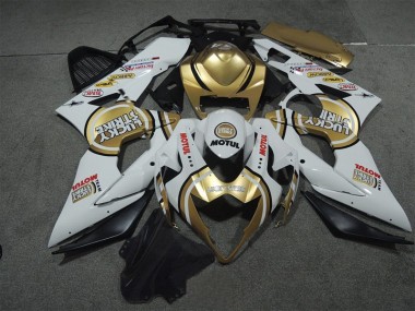 Blanc Or Lucky Strike Motul Carénage Suzuki GSXR 1000 K5 2005-2006