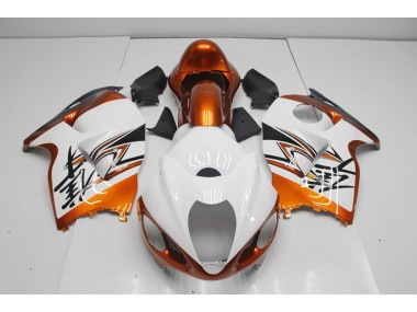 Blanc Orange Carénage Suzuki GSXR 1300 Hayabusa 1996-2007