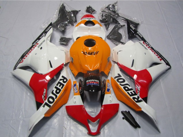 Blanc Orange Noir Repsol Carénage Honda CBR 600 RR 2009-2012 Blanc Orange Noir Repsol Carénage Honda CBR 600 RR 2009-2012