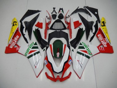 Blanc Rouge Alitalia Carénage Aprilia RSV4 2009-2015