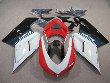 Blanc Rouge Carénage Ducati 1098 848 2007-2014